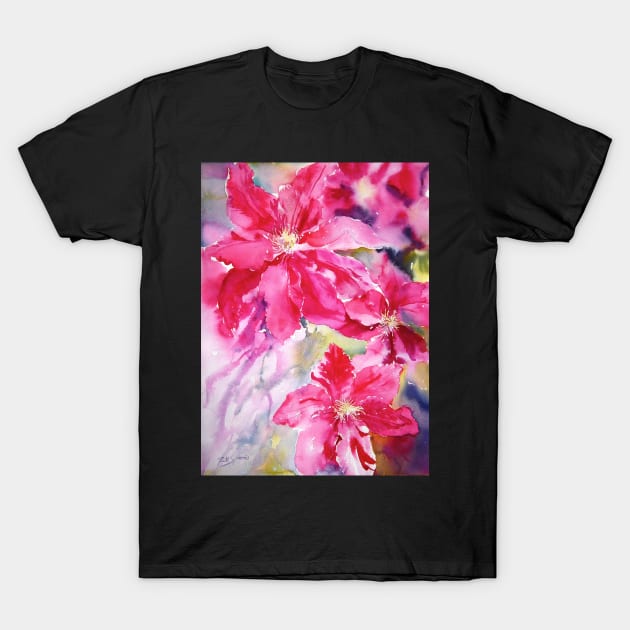 Clematis Jewels T-Shirt by RSHarts